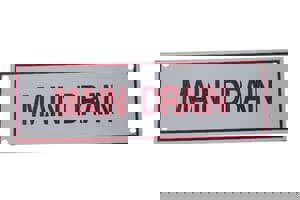 6 x 2 in. Main Drain Fire Sprinkler Sign